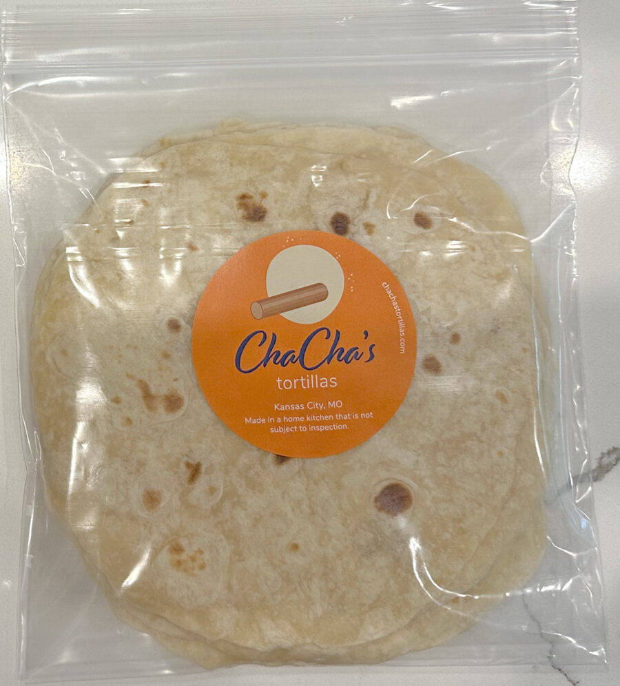 Frozen homemade flour tortillas